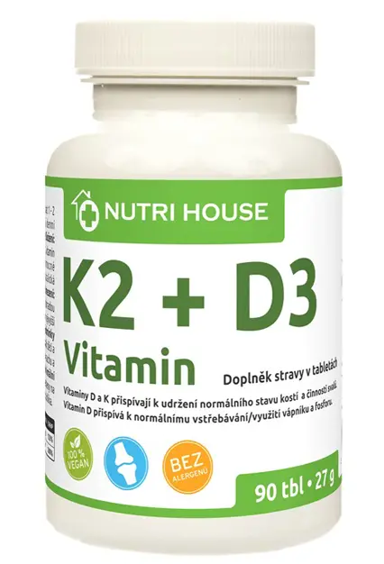 Nutri House K2+D3 vitamín 90 tbl